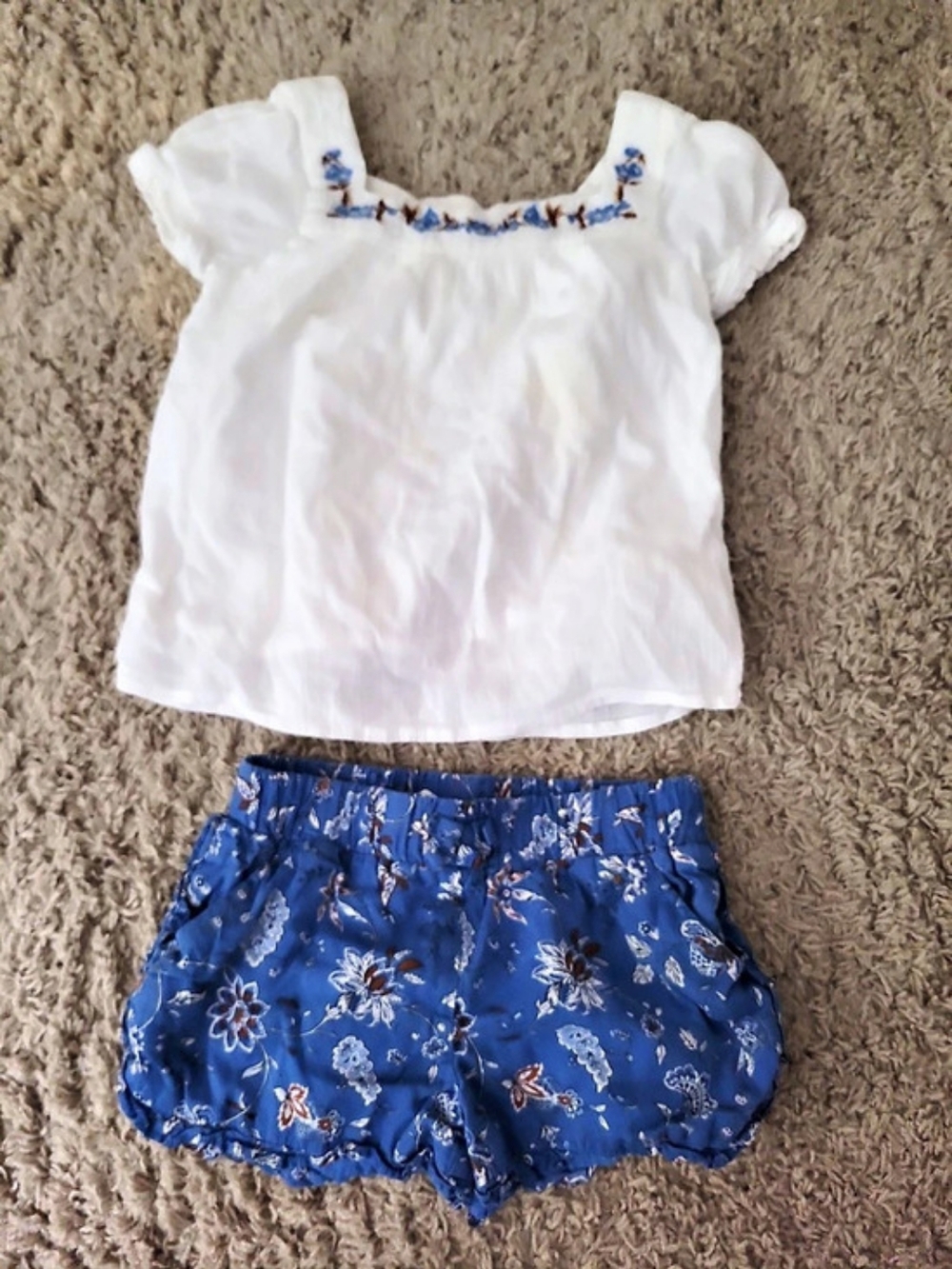 Janie and Jack Girls Floral Matching Set Size 4